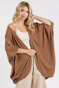 Mittoshop Open Front Batwing Sleeve Cardigan - Hovatok