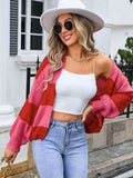 Angel Wings Striped Open Front Dropped Shoulder Cardigan - Hovatok