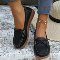 Weave Wedge Heeled Loafers - Hovatok