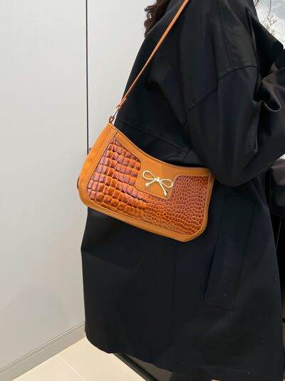 Bow PU Leather Shoulder Bag - Hovatok