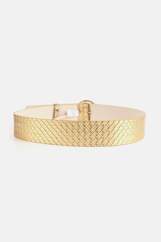 PU Leather Circle Shape Buckle Belt - Hovatok