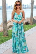Crisscross Printed Surplice Cami Dress - Hovatok