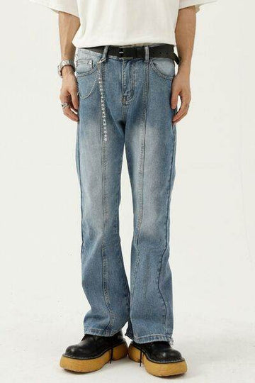 Raw Hem Jeans with Pockets - Hovatok