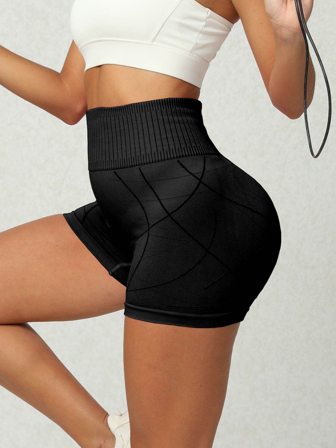 High Waist Active Shorts - Hovatok