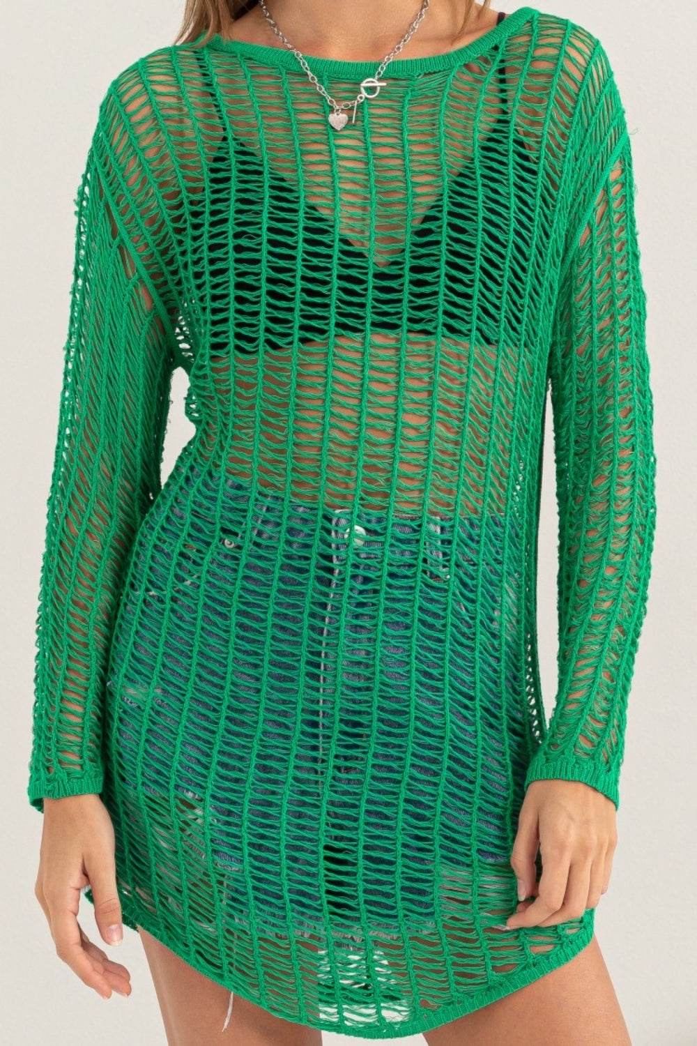 HYFVE Crochet Long Sleeve Cover Up - Hovatok