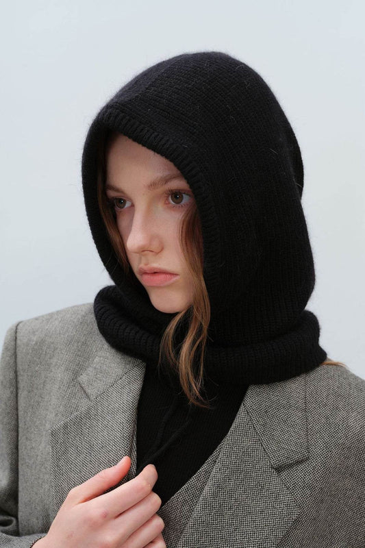 Drawstring Solid Color Thermal Knit Hat - Hovatok