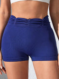 Ruched High Waist Active Shorts - Hovatok
