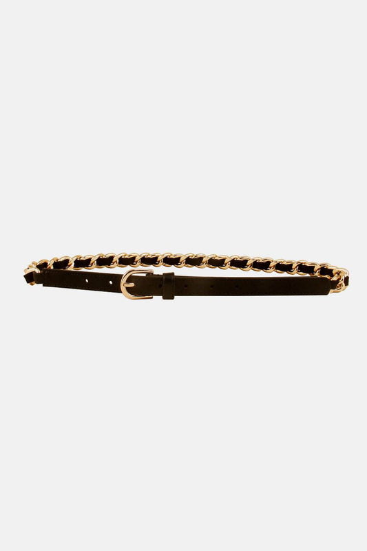 PU Chain Skinny Belt - Hovatok