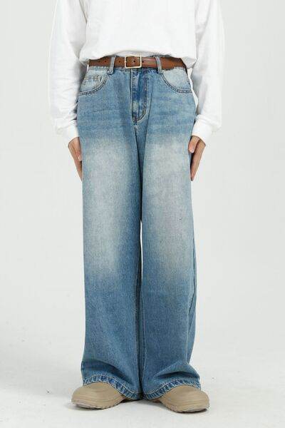 Wide Leg Jeans with Pockets - Hovatok