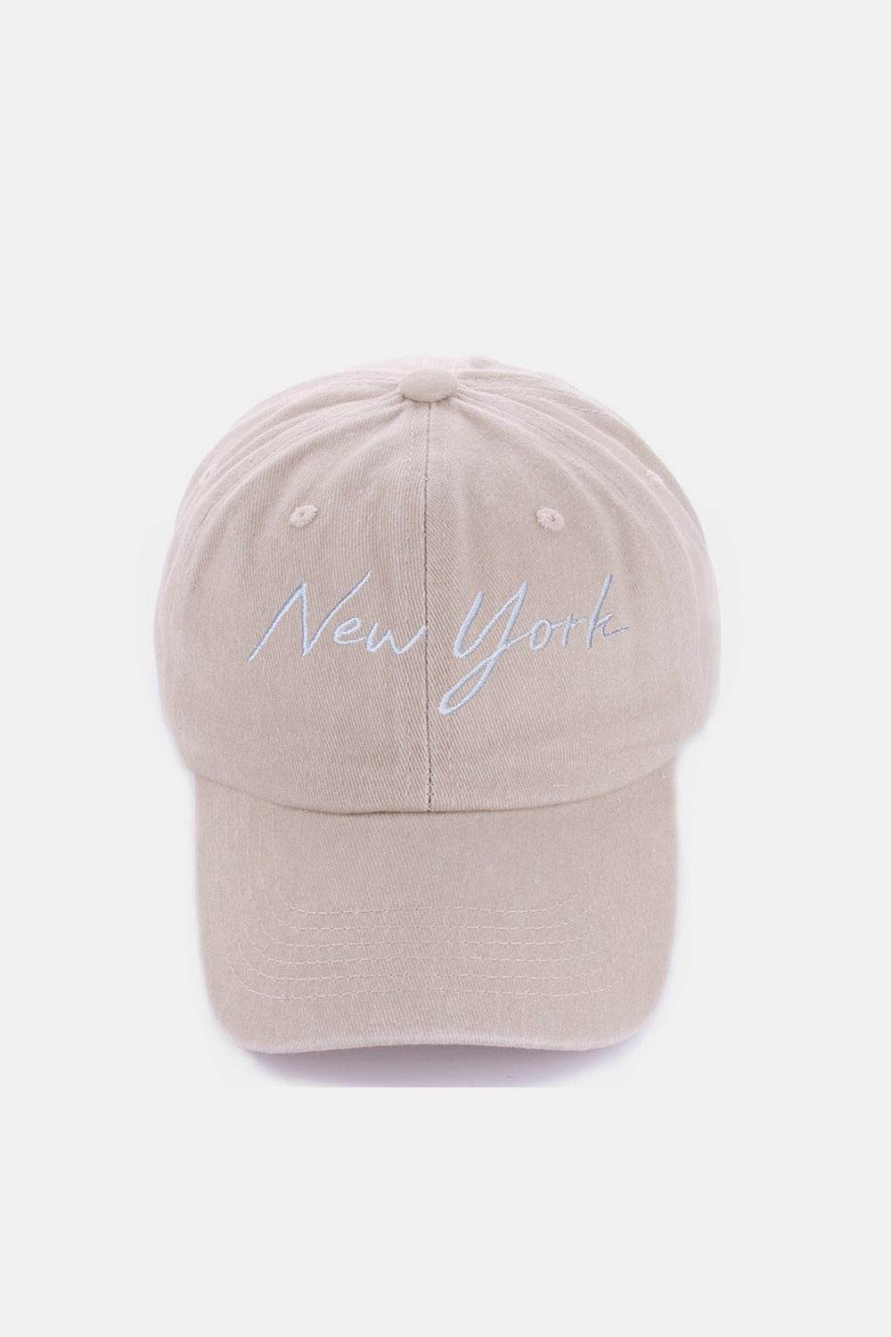 Zenana Washed Embroidered City Baseball Cap - Hovatok