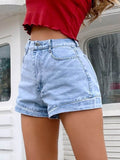 Denim Shorts with Pockets - Hovatok