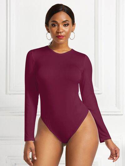 Round Neck Long Sleeve Bodysuit - Hovatok