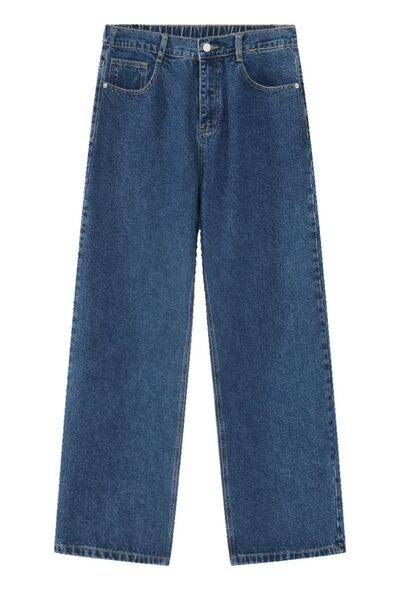Wide Leg Jeans with Pockets - Hovatok