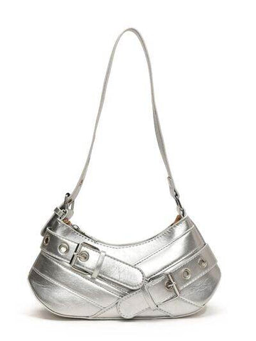 PU Leather Buckle Shoulder Bag - Hovatok