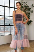 ADORA Ruffled Mesh Cover Up Dress - Hovatok