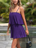 Ruched Spaghetti Strap Romper - Hovatok