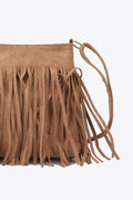 Adored PU Leather Crossbody Bag with Fringe - Hovatok