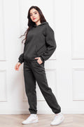 Drop Shoulder Long Sleeve Hoodie and Pants Set - Hovatok