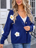 Angel Wings Crochet Flower Button Up Cardigan - Hovatok
