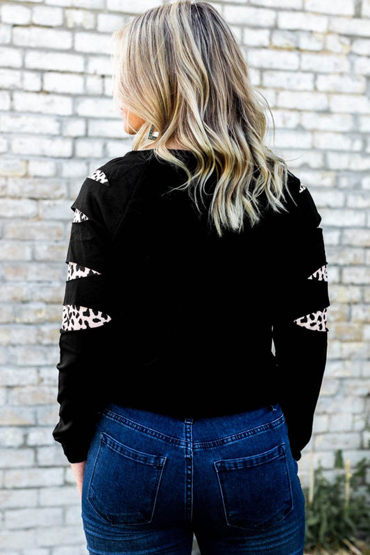 Graphic Leopard Patch Sweatshirt - Hovatok
