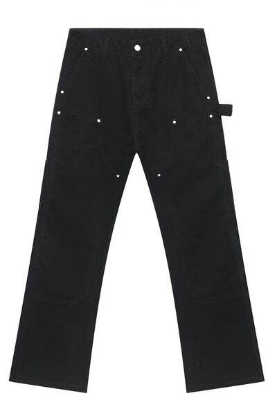 Mid Rise Baggy Jeans with Pockets - Hovatok