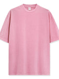 Men's Full Size Round Neck Washed T-Shirt Plus Size - Hovatok