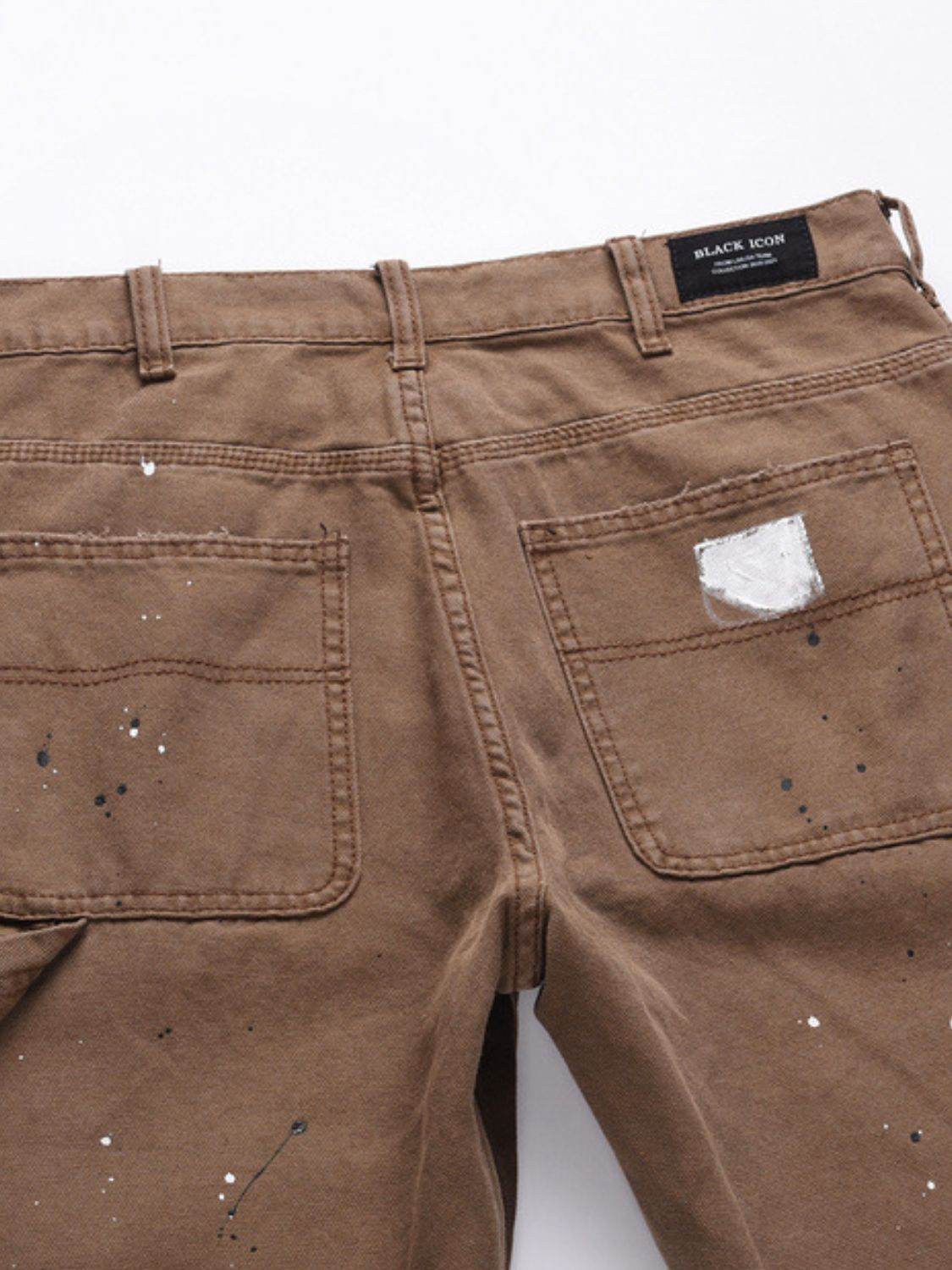 Men's Washed Bootcut Cargo Jeans - Hovatok
