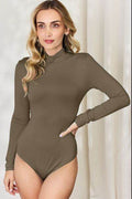 Basic Bae Full Size Mock Neck Long Sleeve Bodysuit - Hovatok