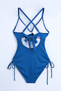 Cutout V-Neck Spaghetti Strap One-Piece Swimwear - Hovatok
