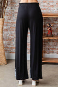 Heimish Full Size Solid Damask Casual Pants Plus Size - Hovatok