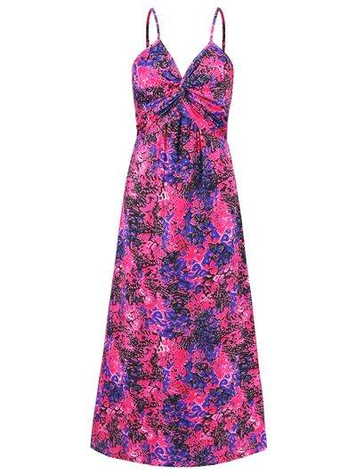 Twisted Printed V-Neck Cami Dress - Hovatok