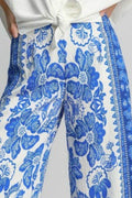 Umgee Full Size Floral Border Print Pants Plus Size - Hovatok