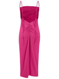 Backless Cowl Neck Sleeveless Cami Dress - Hovatok