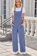Lovelet Square Neck Wide Strap Overalls with Pockets - Hovatok