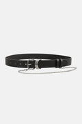 PU Leather Alloy Chain Belt - Hovatok