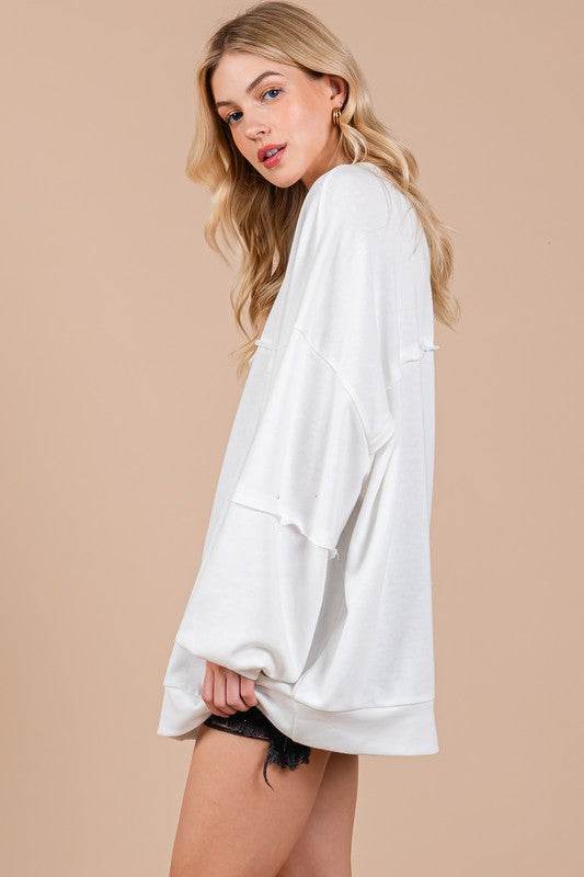 Ces Femme Exposed Seam Long Sleeve Sweatshirt - Hovatok
