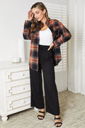Mandy Plaid Dropped Shoulder Shirt - Hovatok