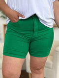 Judy Blue Full Size Tummy Control Garment Dyed Denim Shorts - Hovatok