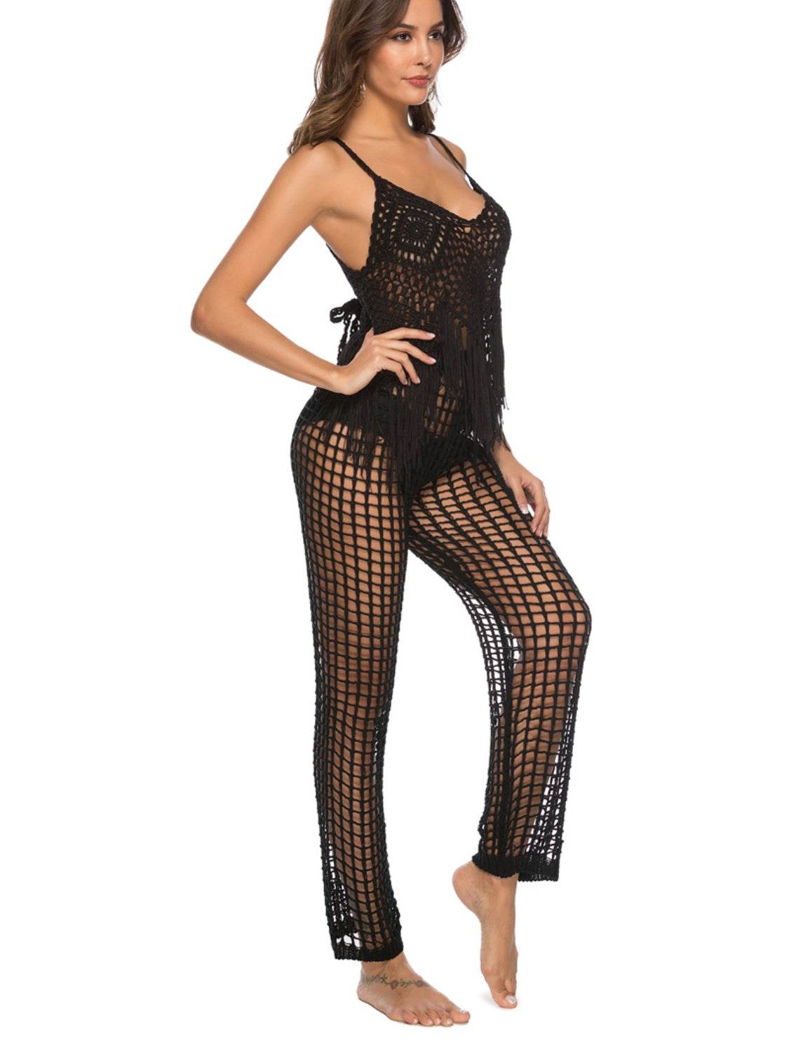 Cutout High Waist Swim Pants - Hovatok