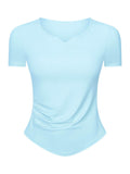 Millennia Notched Short Sleeve Active T-Shirt - Hovatok