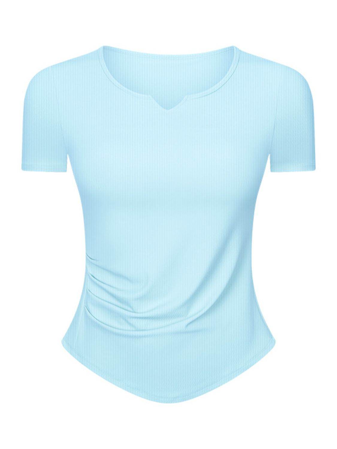 Millennia Notched Short Sleeve Active T-Shirt - Hovatok