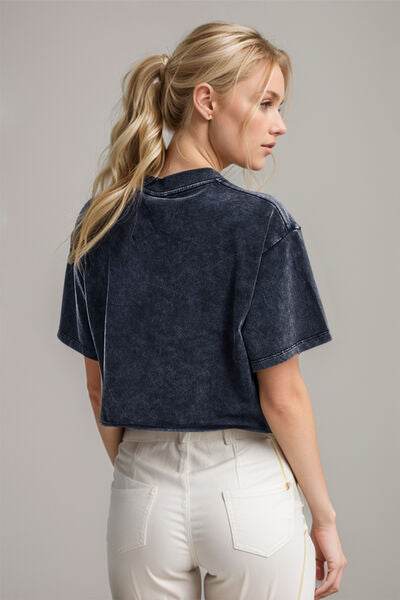 Basic Bae Round Neck Dropped Shoulder Short Sleeve T-Shirt - Hovatok