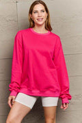 Full Size Round Neck Long Sleeve Sweatshirt - Hovatok
