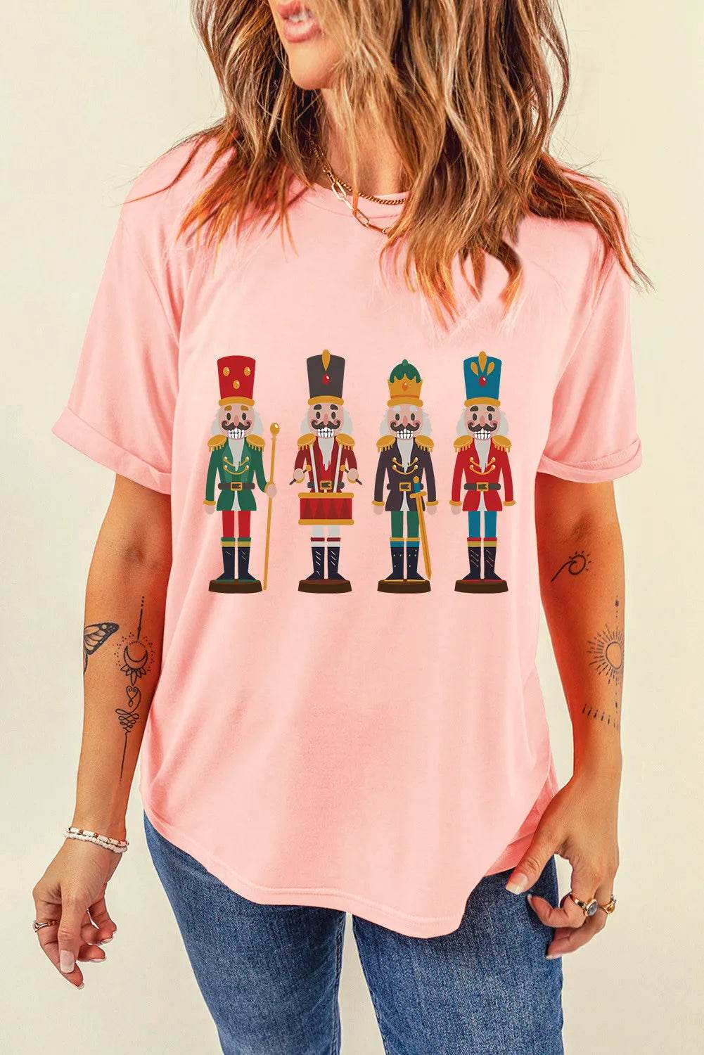 Nutcracker Round Neck Short Sleeve T-Shirt - Hovatok