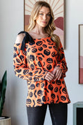 Heimish Pumpkin Print One Shoulder T-Shirt - Hovatok
