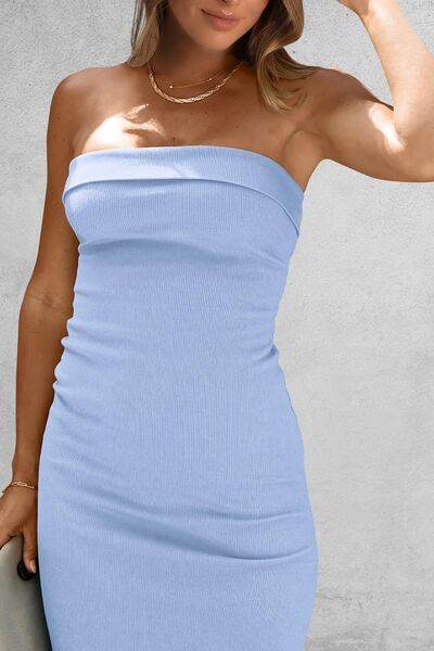 Slit Tube Midi Dress - Hovatok