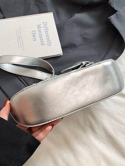 PU Leather Buckle Shoulder Bag - Hovatok