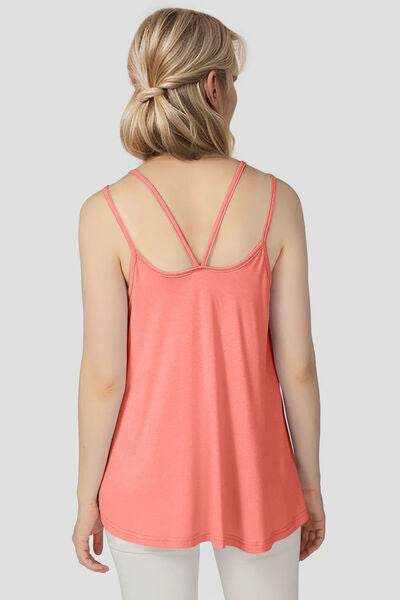 Basic Bae Bamboo Scoop Neck Double Spaghetti Straps Cami - Hovatok