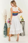 ADORA Elastic Waist Lace Midi Skirt - Hovatok