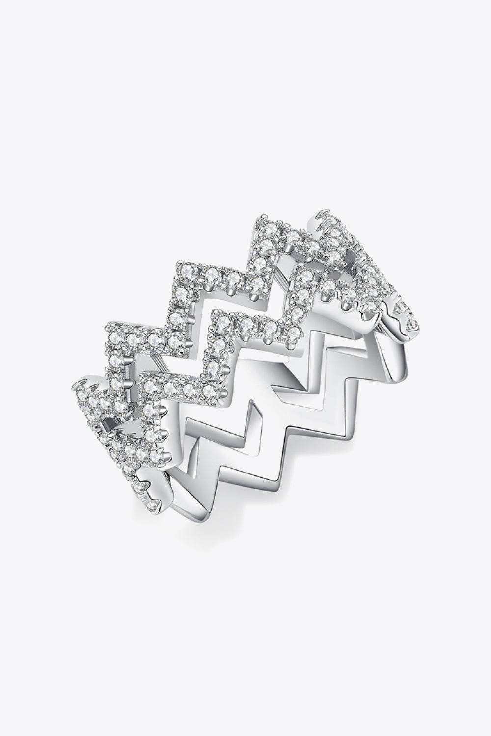 Adored Moissanite Zigzag Stacking Rings - Hovatok